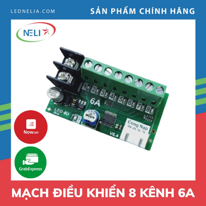 ✓﹍☎Mạch điều khiển Led vẫy đơn sắc 8 Cổng – Công suất 6A