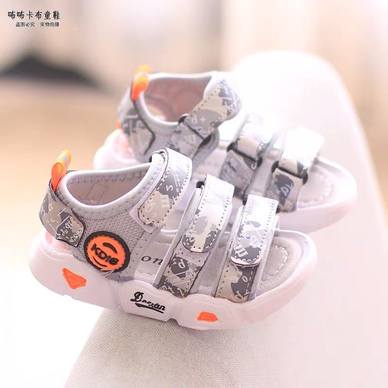 Sandal bé trai - dép quai hậu cho bé trai siêu nhẹ, chống trượt, có 3 quai vải, hợp thời trang mùa hè Babybees 350