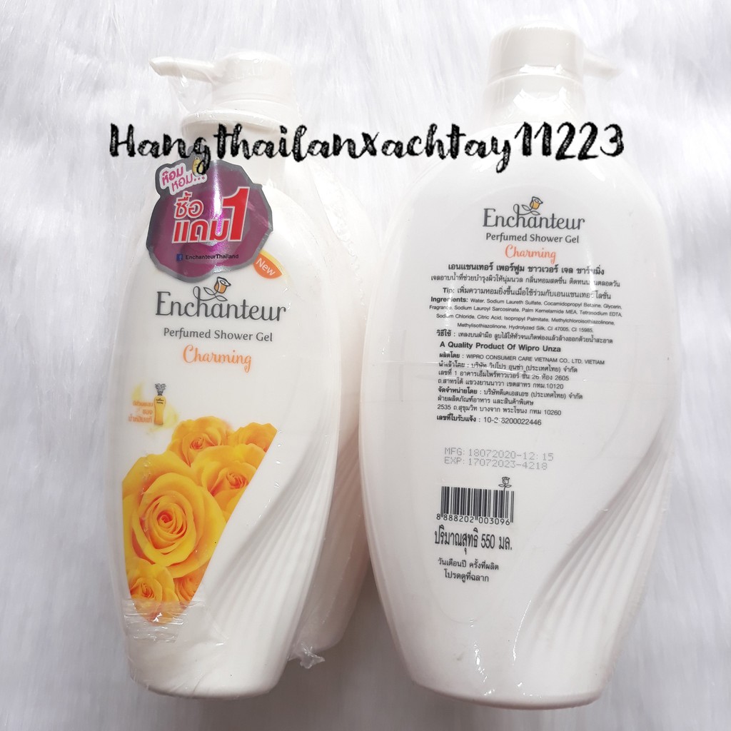 Sữa tắm Enchanter chai 550ml tặng kèm chai nhỏ 250ml Thái Lan