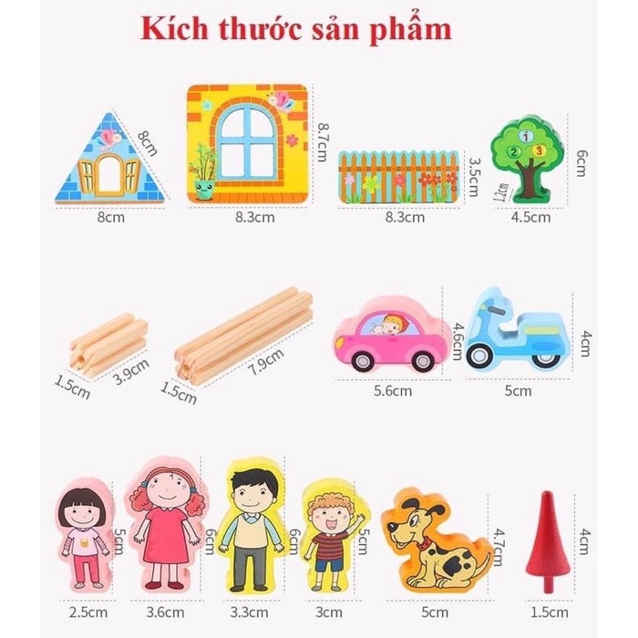 Bộ lắp ghép ngôi nhà gỗ 3D - 268 miếng