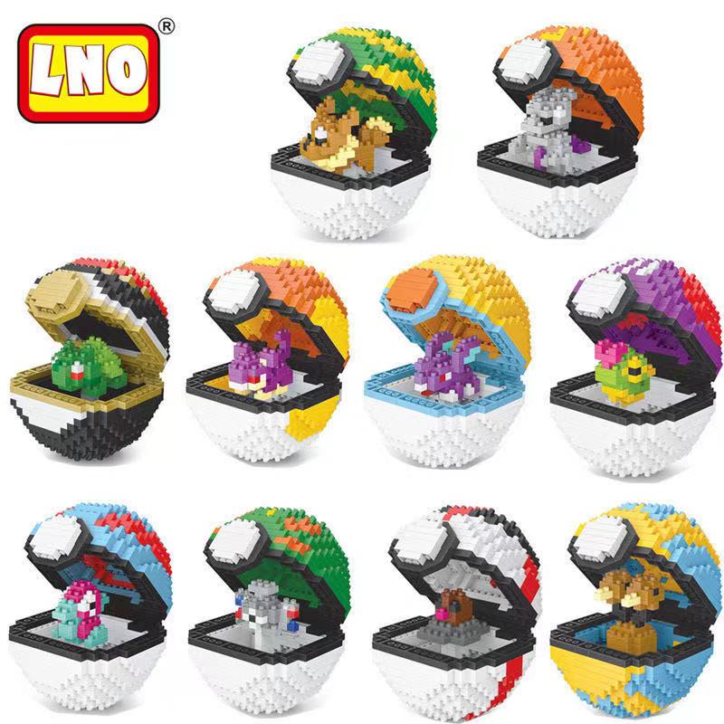 📣Mua 5 tặng 1📣 Họa Tiết Hoạt Hình 3D  LE GO Mô hình đồ chơi lắp ráp quả bóng Pokemon Mini Poke Ball hoạt hình quà le go Bộ đồ chơi lắp ráp