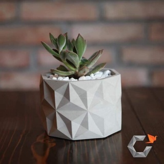 Chậu cây cảnh Xi măng mini để bàn nghệ thuật decor Cori 11x8cm, cây xương rồng, sen đá cements pot