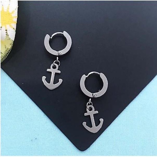 Khuyên tai unisex thời trang mỏ neo xỏ lỗ