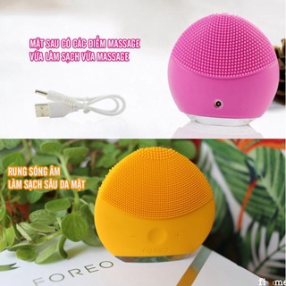 Máy rửa mặt foreo massage bằng sóng âm - máy rửa mặt foreo silicon chống nước