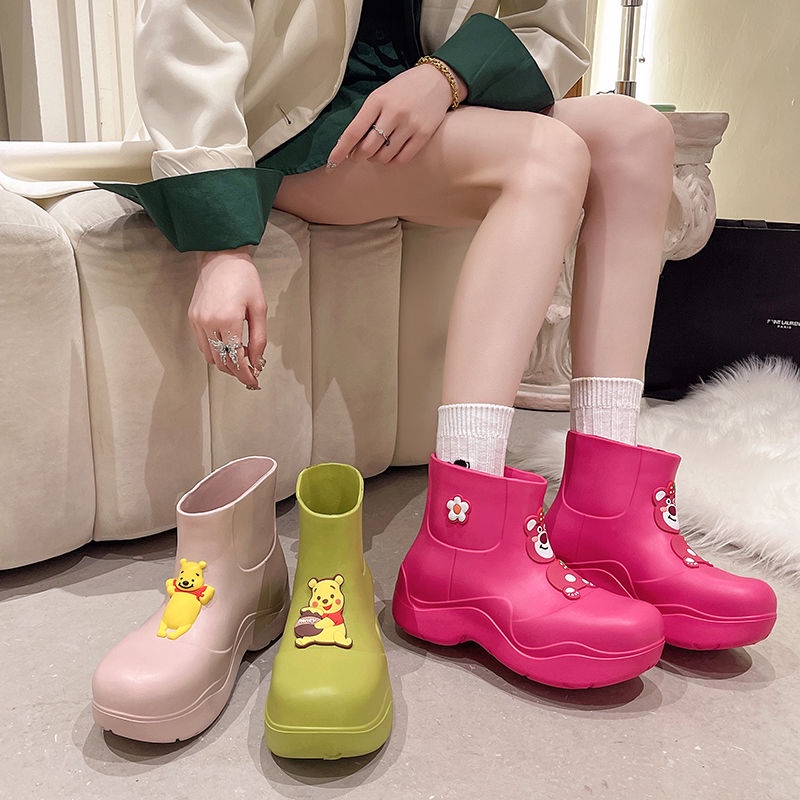 Ủng Đi Mưa Đế Dày Tăng Chiều Cao Chống Trượt Chống Thấm Nước Thời Trang Mùa Hè Dành Cho Nữ