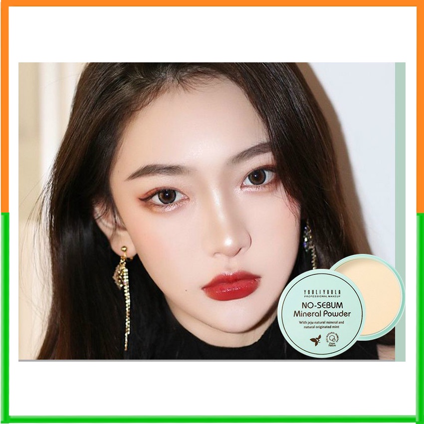 Phấn phủ dạng nén kiểm soát dầu No Sebum Mineral Powder - màu xanh lá