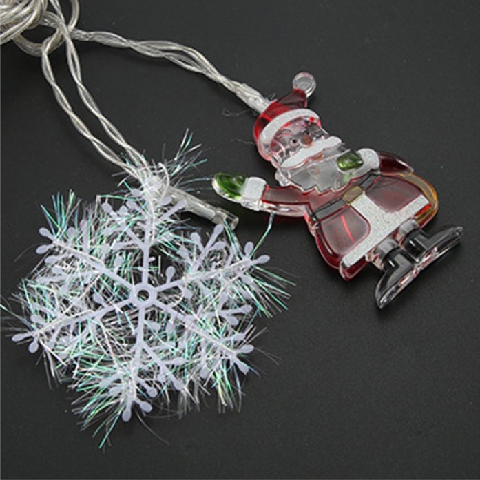 Santa Claus Snowflake LED Decorative String Lights / Christmas Tree Hanging Ornaments Lights / Home Decor Accessories