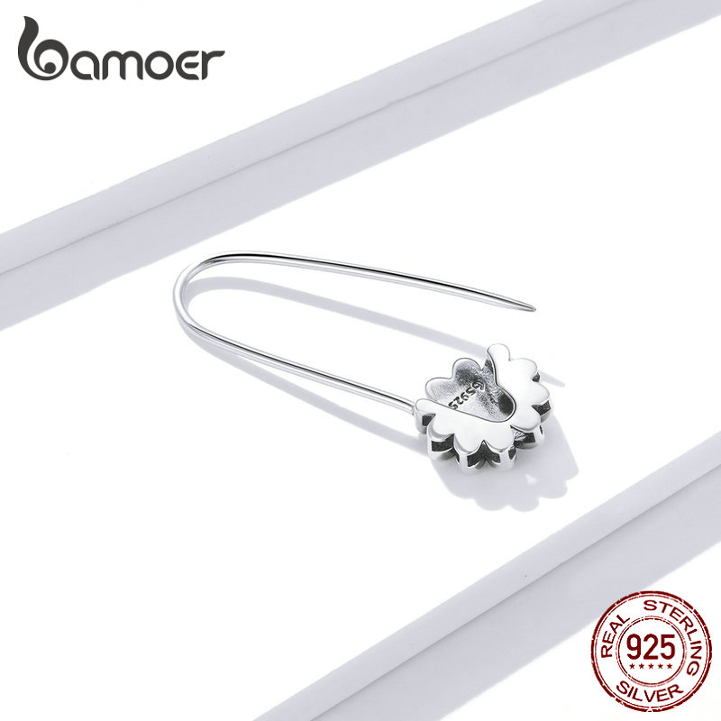 Ghim cài BAMOER BSX004 bạc 925 mặt kiểu hoa cúc thời trang