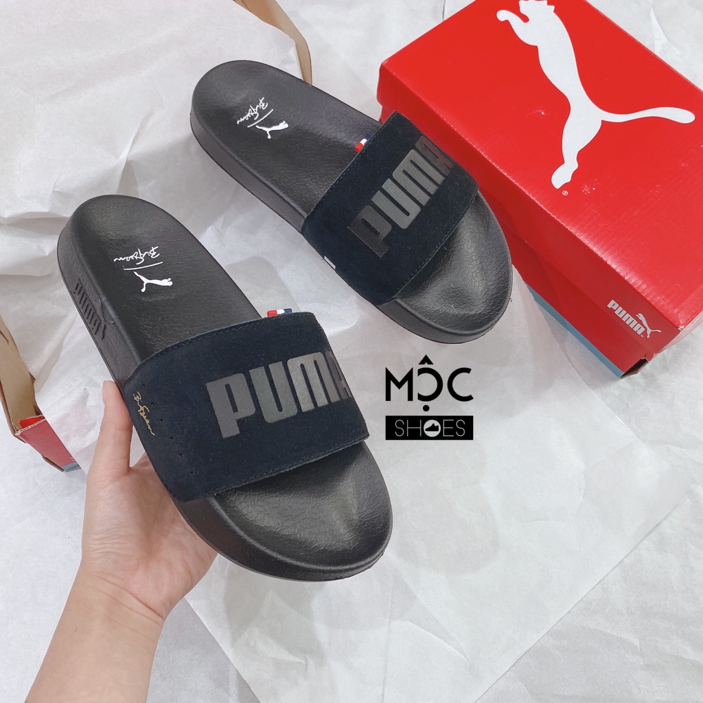 [CHÍNH HÃNG] DÉP PUMA SUEDE LEADCAT - *ĐEN 3 SỌC*