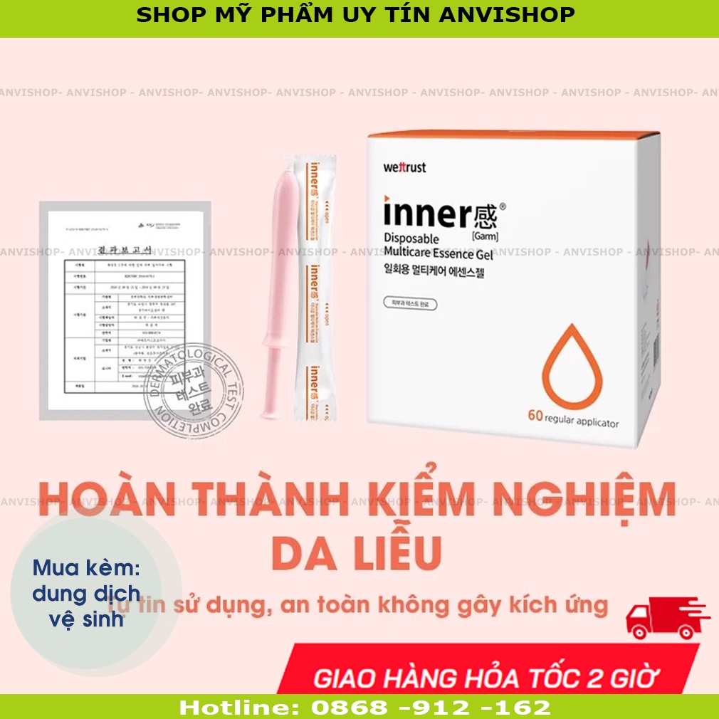 Inner Gel Vệ Sinh Phụ Nữ Gel Bôi Trơn Se Khít Vùng Kín Giảm Thâm Làm Hồng Cô Bé Que Đũa Thần Tình Yêu Inner