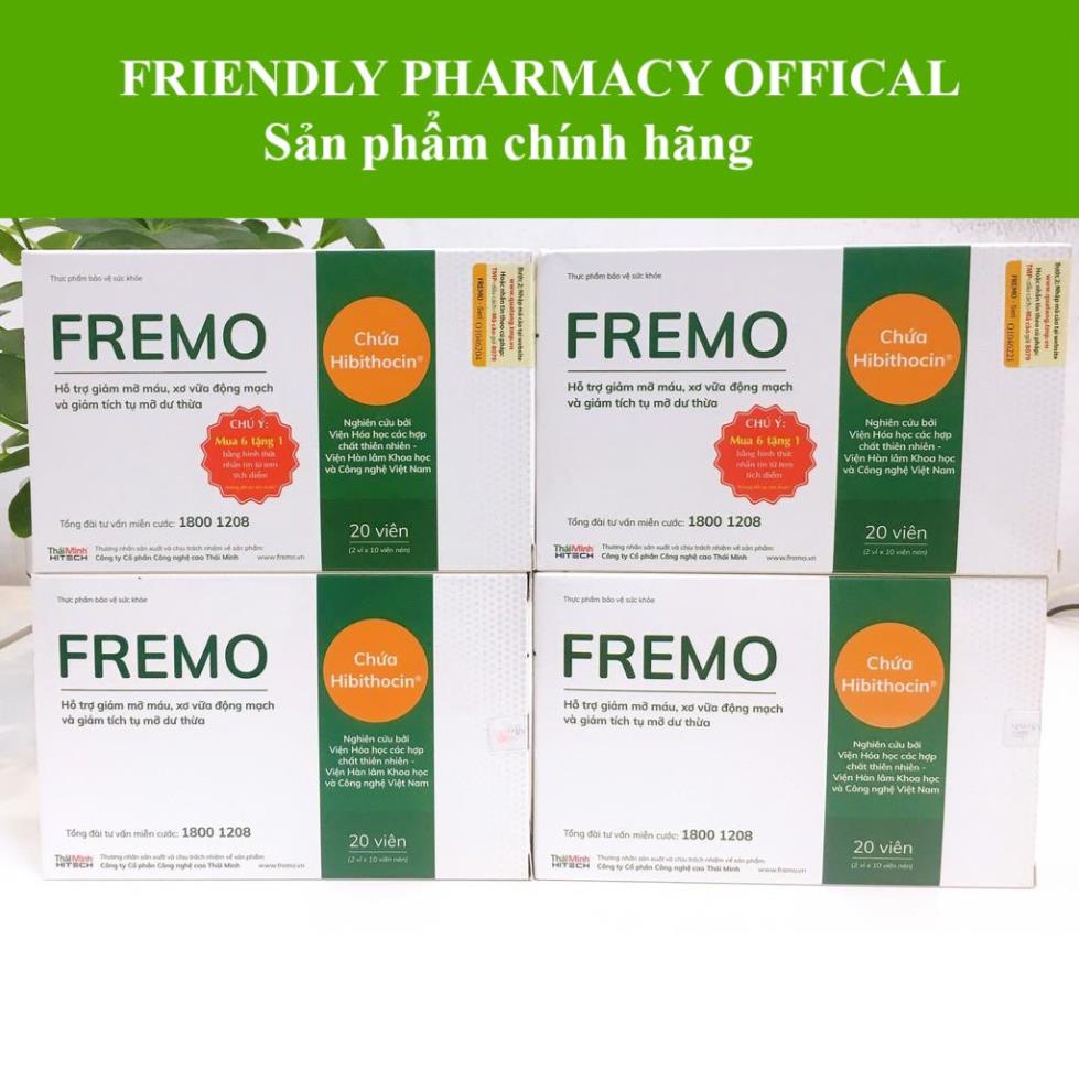 FREMO – Hỗ trợ hạ mỡ máu, gan nhiễm mỡ, giảm cholesterol (20 viên)
