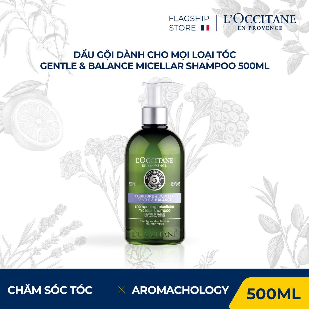 Dầu Gội - Xả Gentle &amp; Balance Dành Cho Mọi Loại Tóc L'Occitane Gentle &amp; Balance Micellar 300ml