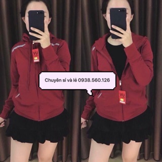 Áo khoác chống nắng TX dáng thể thao mà đỏ đô