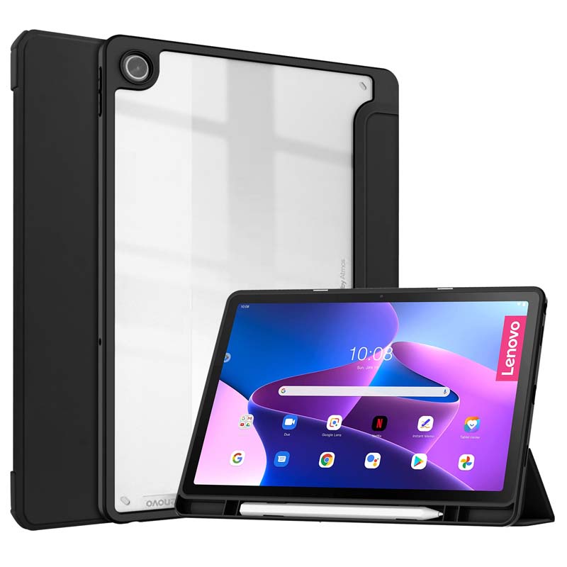 Bao Da Máy Tính Bảng Trong Suốt Dễ Thương Chống Nứt Cho Lenovo Tab M10 Plus Gen 3 TB-125F TB-128F Xiaoxin Pad 2022 10.6 inch Giá Đỡ