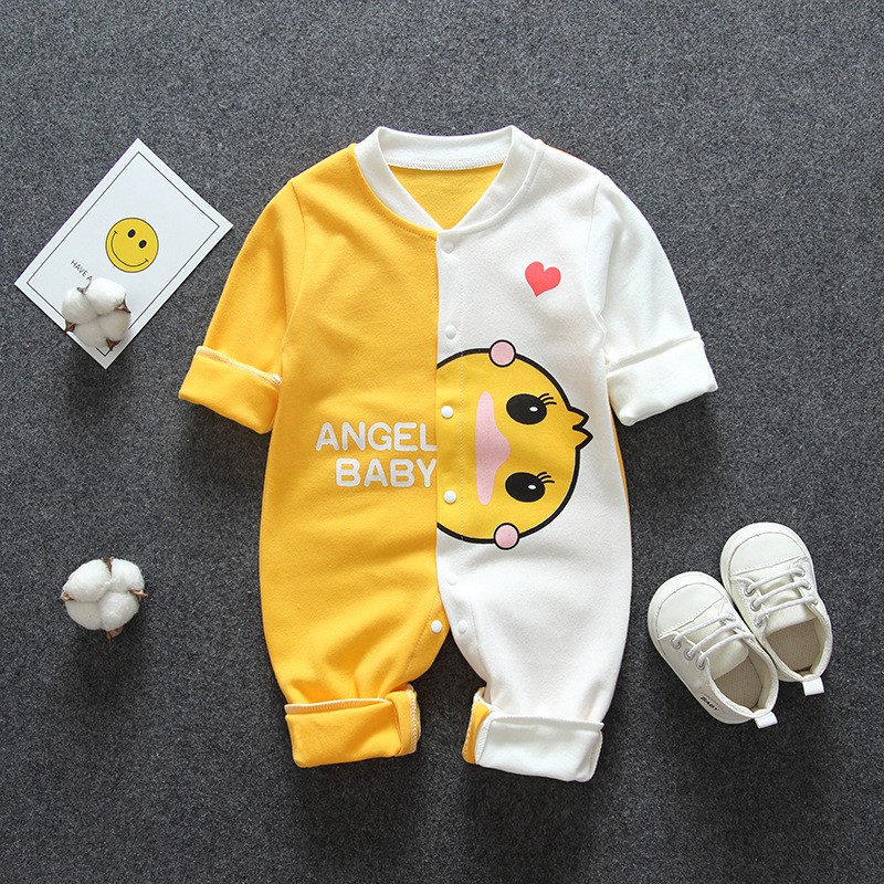 Body liền thân dài tay cotton cho bé trai và bé gái sơ sinh từ 3-17kg, hàng đẹp xuất Hàn - BD26