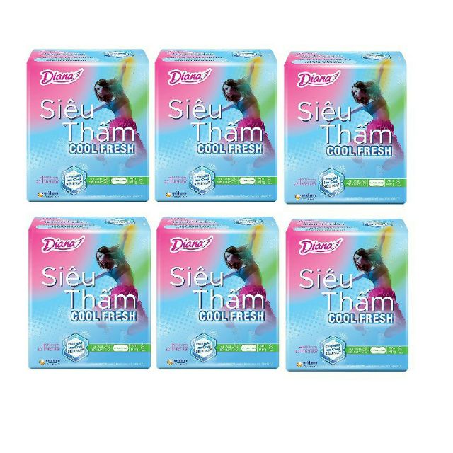 Cơm bo 6 gói băng vệ sinh  siêu thấm cool fresh  (1gói /8 miếng )