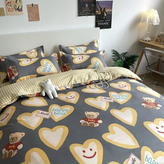 BỘ DRAP - CHĂN PHAO COTTON POLY GẤU TIM