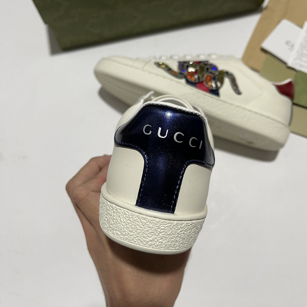 giày GUCCI ace rắn đính đá cao cấp mới