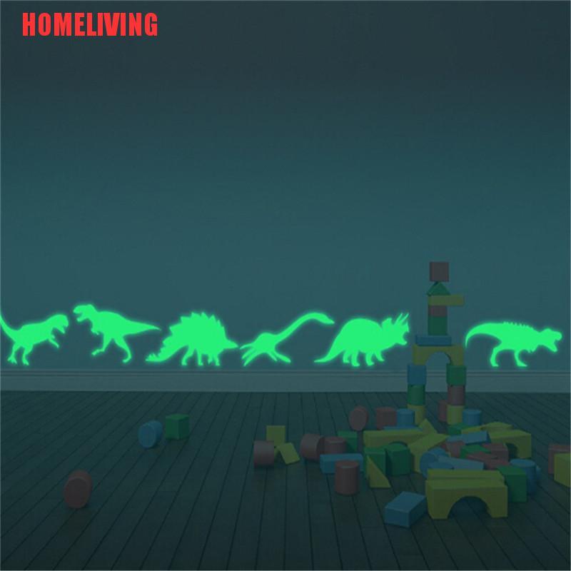 Set 9 Sticker Dán Tường Hình Khủng Long Dạ Quang Trang Trí Phòng Trẻ Em