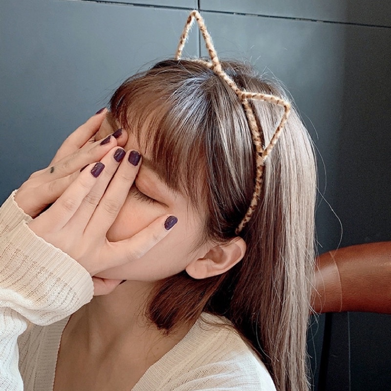 Bờm tai mèo da deo cute dễ thương giá rẻ