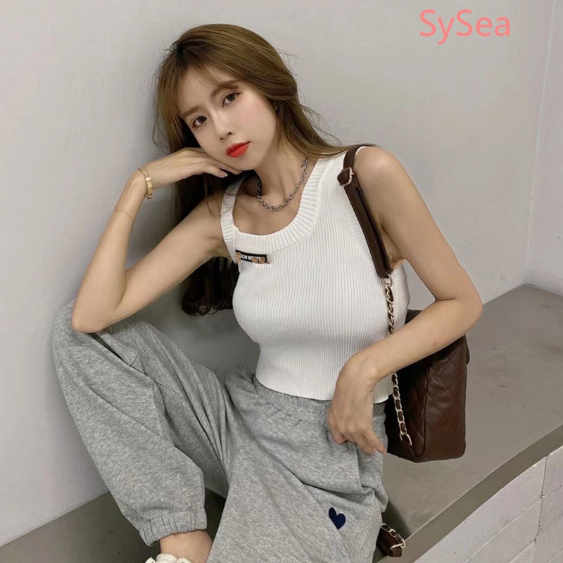 Áo Hai Dây Dệt Kim Thời Trang Mùa Hè Cho Nữ