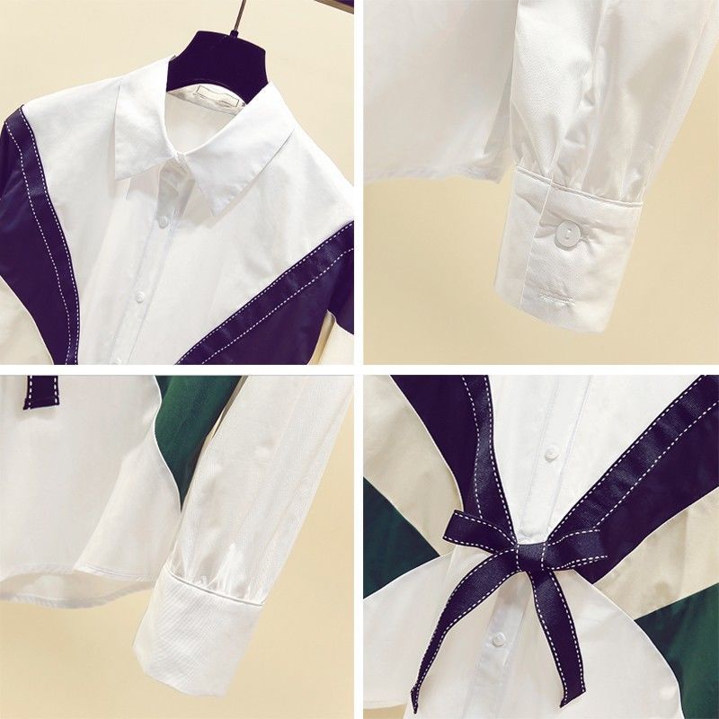 Áo Sơ Mi Trắng Tay Dài Dáng Rộng Phong Cách Hàn Quốc Thời Trang 2022