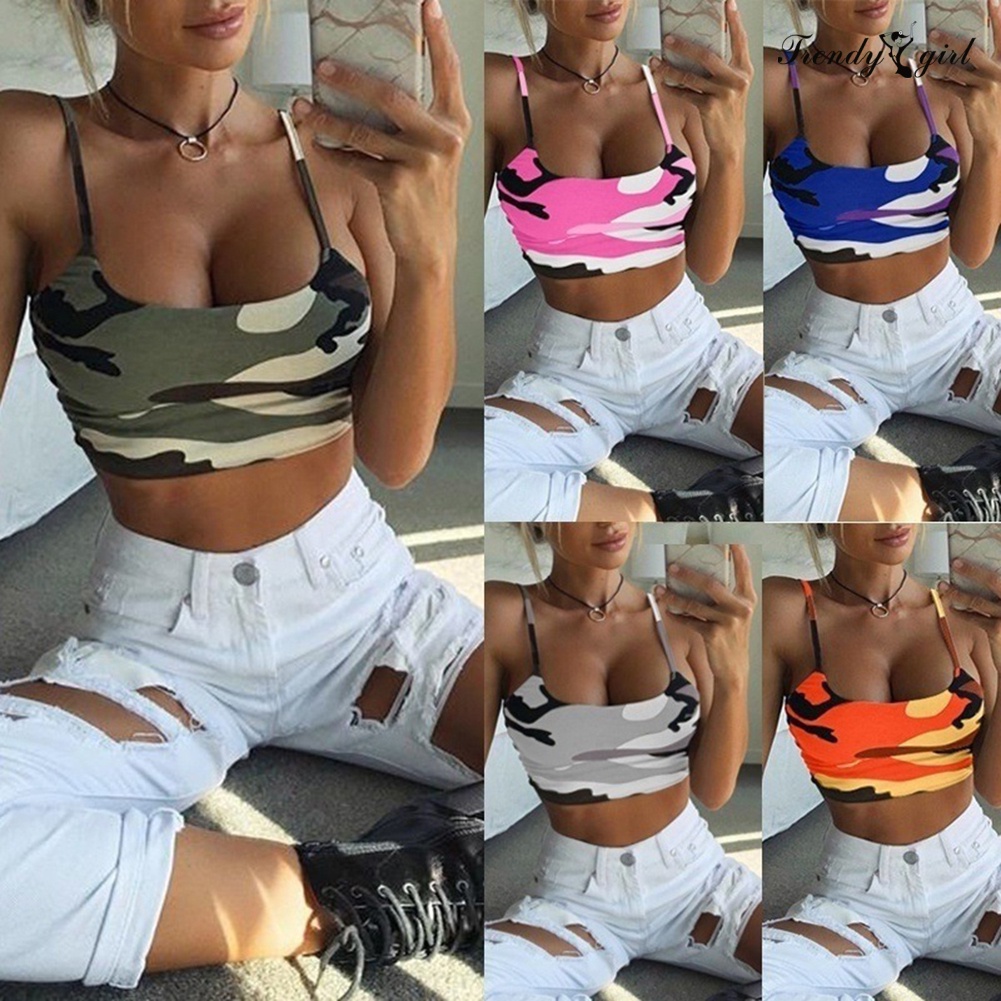 Áo Croptop Hai Dây Mỏng Họa Tiết Rằn Ri Thời Trang Quyến Rũ Cho Nữ