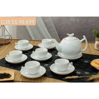 Ấm chén minh long trắng
