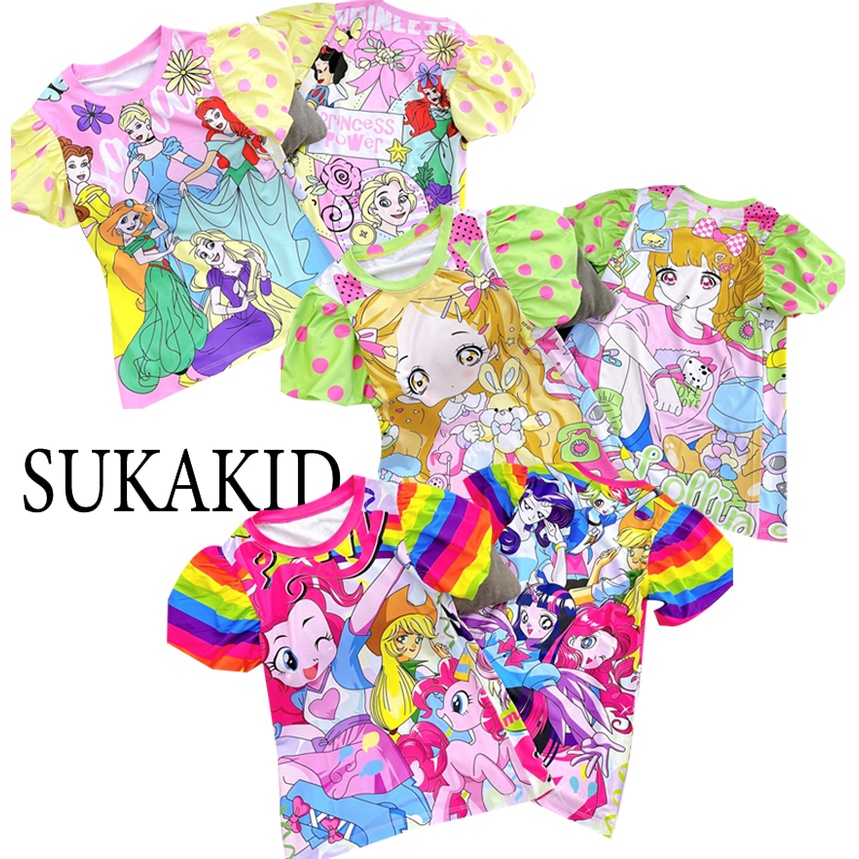 Đầm cho bé 3D hinh in họa tiet va các cô gái cho bé từ 6-30kg.DAM02