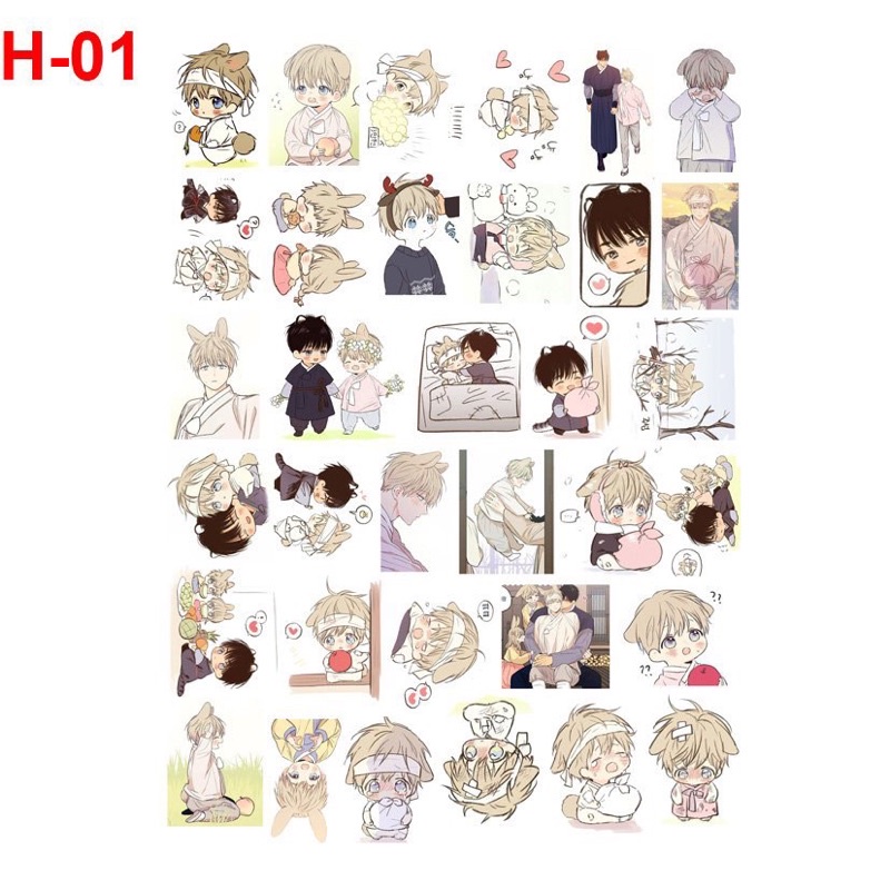 ảnh Sticker yaoi no love zone 30 hình ép lụa khác nhau/Sticker không chốn yêu đương