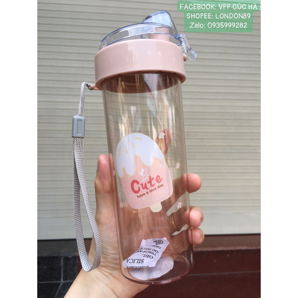Bình nước nhựa học sinh cao cấp 400ml cute | BigBuy360 - bigbuy360.vn