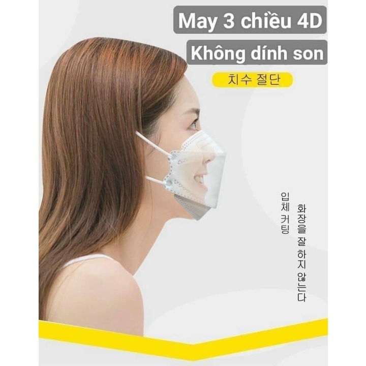 TÚI 10 CÁI KHẨU TRANG 4D KF94 KHÁNG KHUẨN ÔM SÁT MẶT