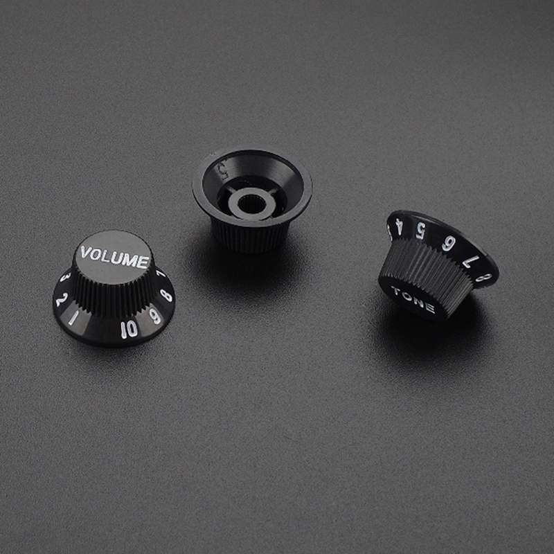 Bộ 3 Núm Vặn Điều Chỉnh Âm Lượng Tông Đàn Guitar Bằng Nhựa Pp Màu Đen / Vàng