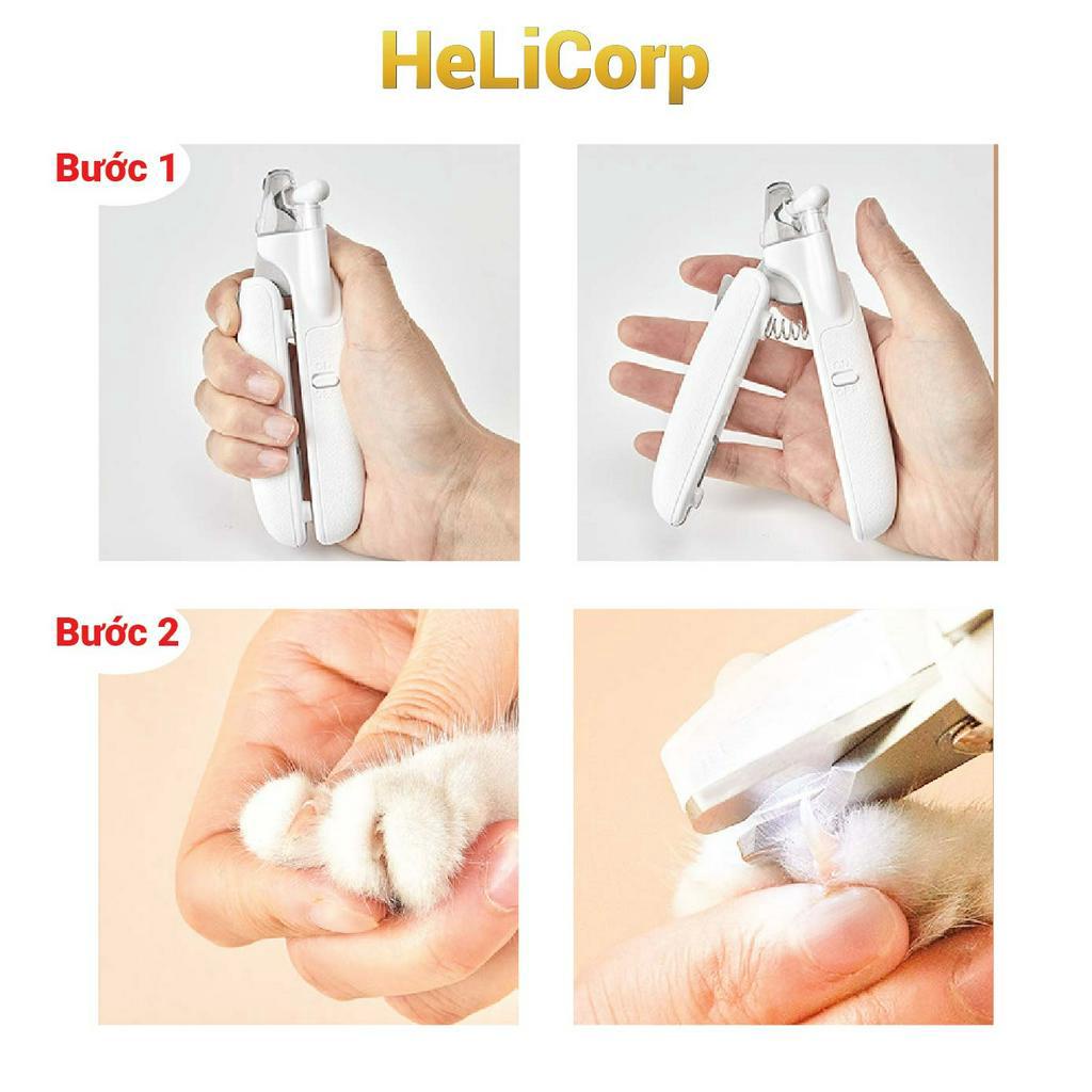 Kìm Bấm, Kéo Bấm Cắt Móng Cho Mèo Chó Petkit LED Pet Nail Clipper
