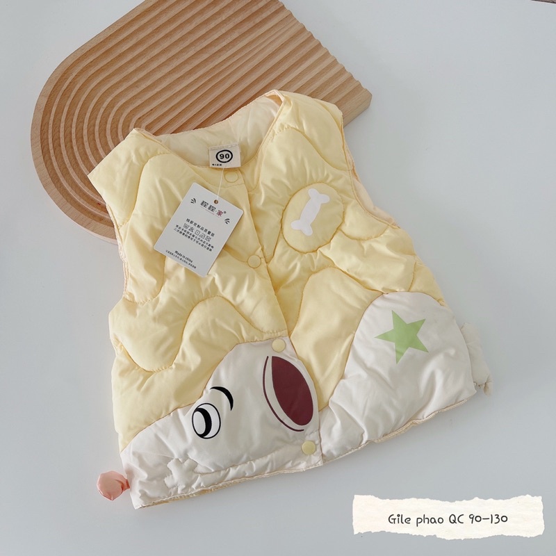 Gile Phao Siêu Nhẹ Cho Bé Trai Bé Gái Cúc Bấm, 4 Màu Pastel Đáng Yêu, Chất Liệu Siêu Mềm Mại