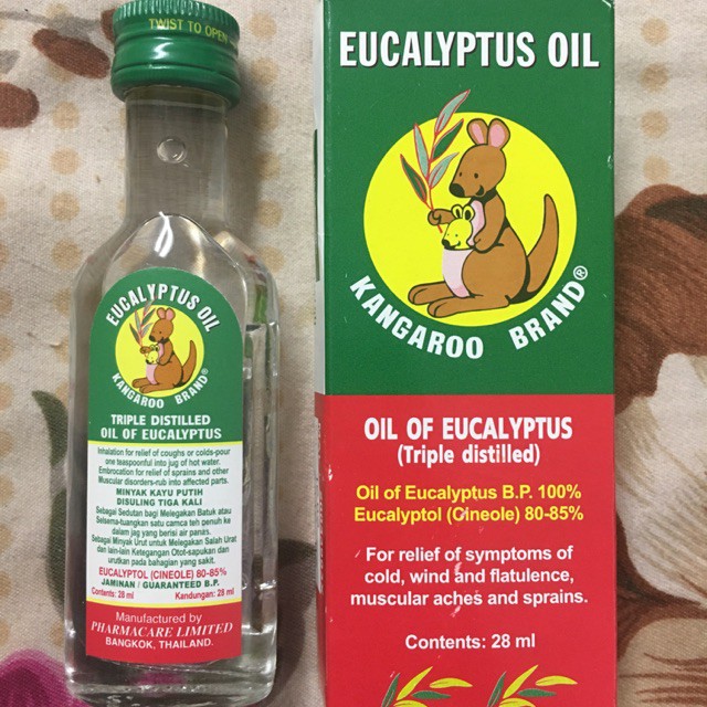 DẦU KHUYNH DIỆP EUCALYPTUS OIL KANGAROO BRAND 28ML THÁI LAN CHÍNH HÃNG - 3269