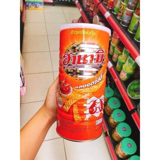 Bim bim tôm lon sắt Thái Lan hộp 110g.