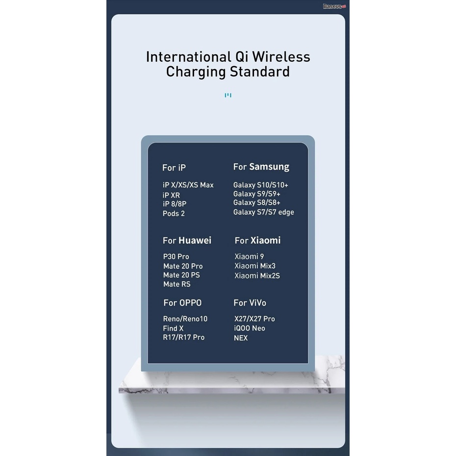 Đế sạc nhanh không dây Baseus Simple 2 in 1 Wireless Charger 15W cho iPhone và Airpods