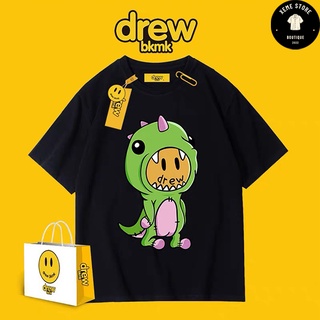 Áo thun tay lỡ drew house khủng long xeme store, áo phông cotton unisex nam nữ form rộng oversize.