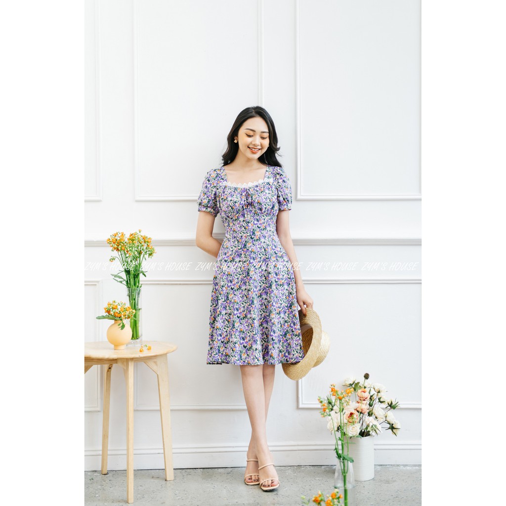 [Mã FAMALLT5 giảm 15% đơn 150k] Váy Hoa Nhún Ngực Zym's House - V1152 | BigBuy360 - bigbuy360.vn