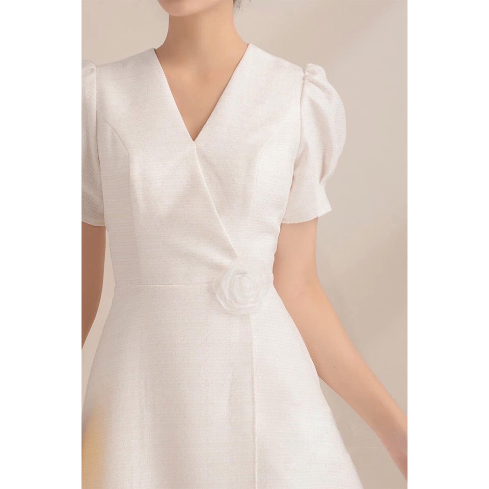 Đầm Xòe Đắp Chéo Cài Hoa Misa Fashion Sang Trọng, Nữ Tính, Giá Rẻ - MS380 | BigBuy360 - bigbuy360.vn