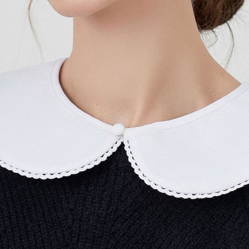 Vòng Cổ Choker Phối Ren Giả Có Thể Tháo Rời Phong Cách Pháp Thời Trang Cho Nữ