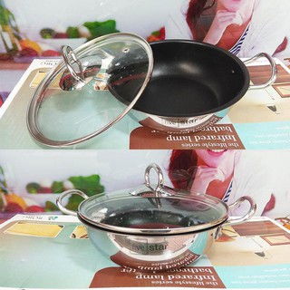 CHẢO SÂU LÒNG INOX 304 FIVE STAR CHỐNG DÍNH