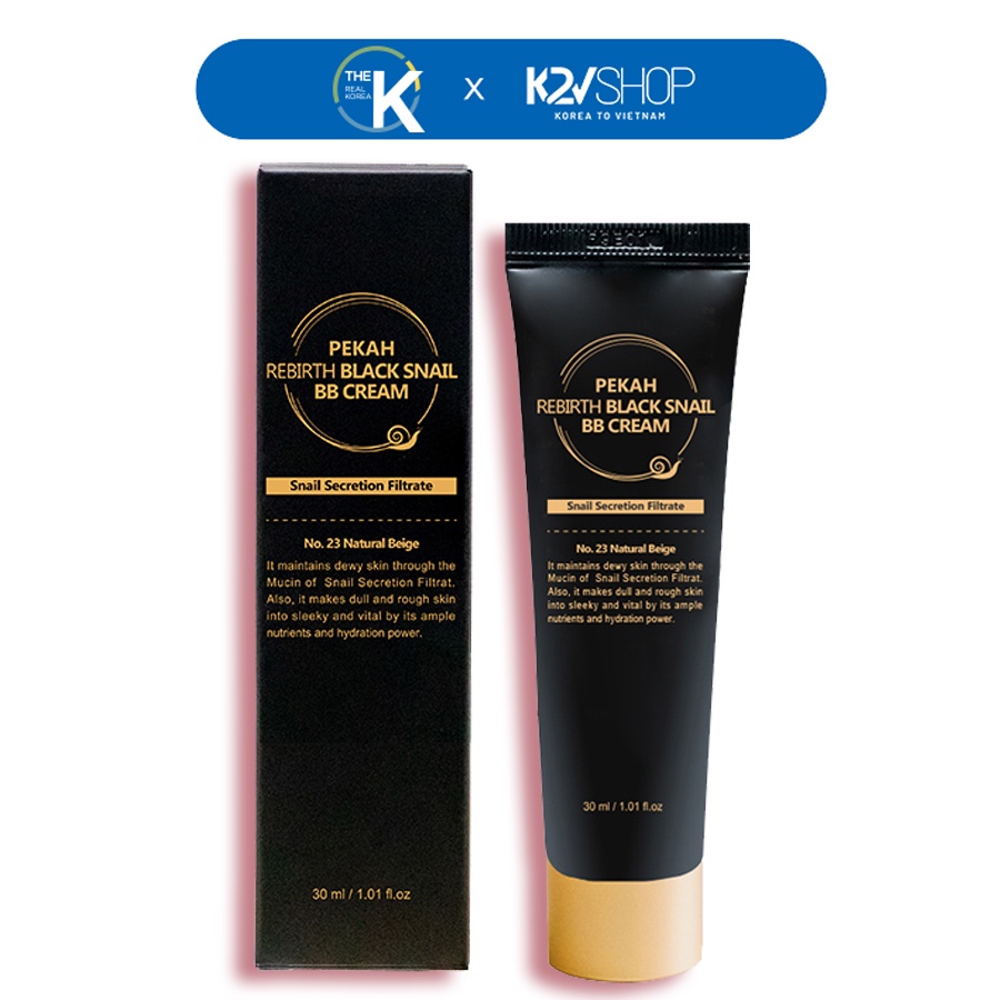 Kem Nền Trang Điểm Làm Đều Màu Da Và Dưỡng Ẩm PEKAH Rebirth Black Snail BB CREAM 30ml