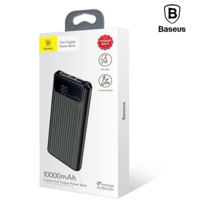 Pin, sạc dự phòng Baseus cao cấp PPYZ-C01 Power Bank 10,000mAh - Hàng Nhập Khẩu Chính Hãng