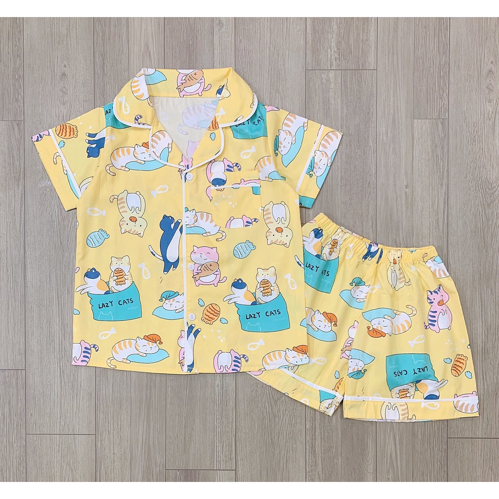 Bộ cộc Pyjama Melisa 3 màu thình thú dễ thương Nga Fish B1P3T5
