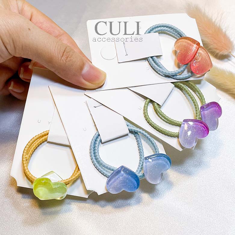 Set Thun cột tóc nhiều hình xinh xắn, ánh nhũ lấp lánh cho bé - Culi accessories