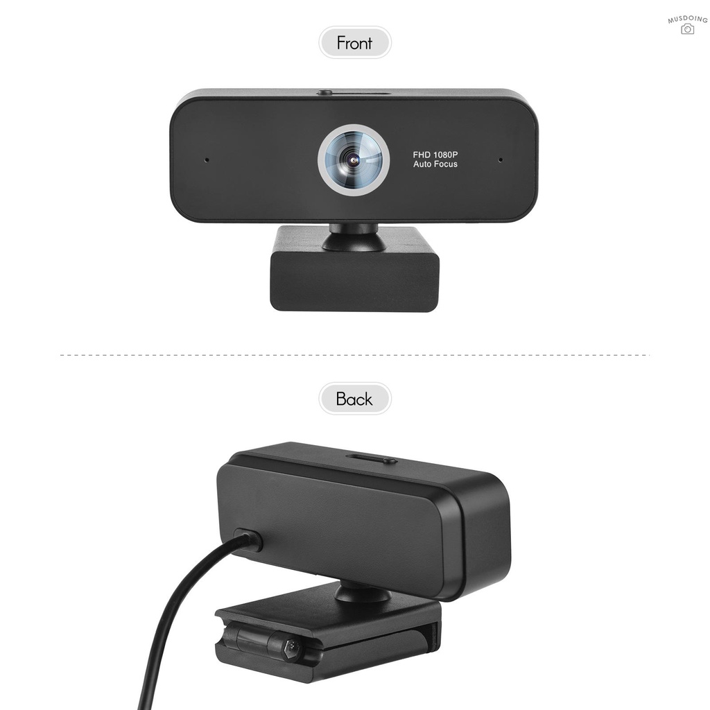 ღ  1080P Full HD USB Webcam Laptop Computer Camera Video Conference Web Camera Auto Focus Built-in Microphone with Lens Cover for Live Streaming Online Meeting Teaching Video Chatting Game