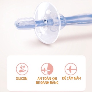Bàn chải đánh răng silicon Babuu siêu mềm cho bé