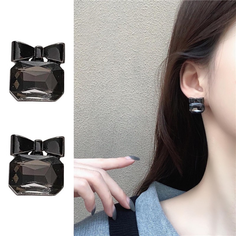 Bông tai bạc 925 mặt hình nơ xinh xắn dành cho nữ A0015